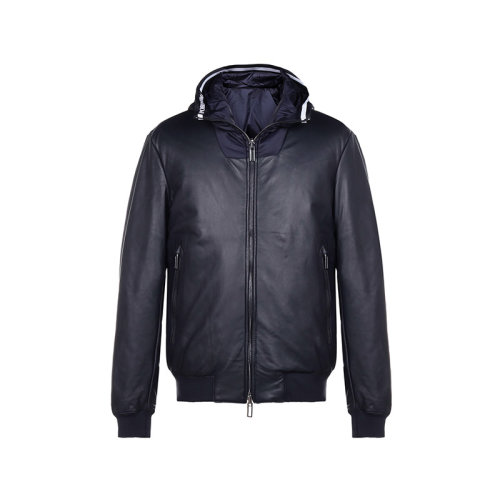 EmporioArmani/安普里奧阿瑪尼 男士夾克男士羊皮革雙面棉服皮衣夾克外套91B68P91P68