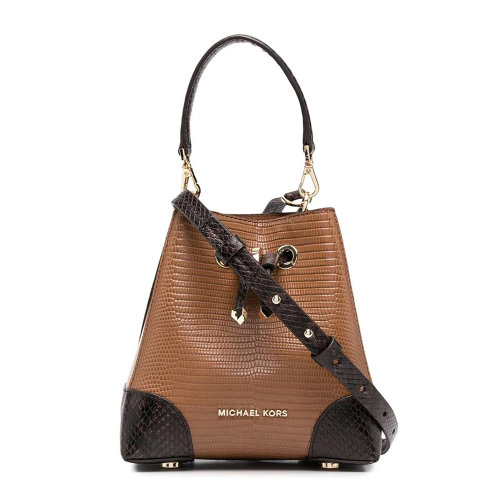 Michael Kors/邁克·科爾斯 MK女包 蜥蜴壓紋單肩斜挎包水桶包 32F0GZ5C0N