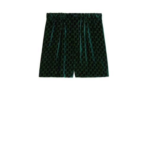  GUCCI古馳 22年秋冬 女士 GG天鵝絨短褲 677573 ZAHGE 3303