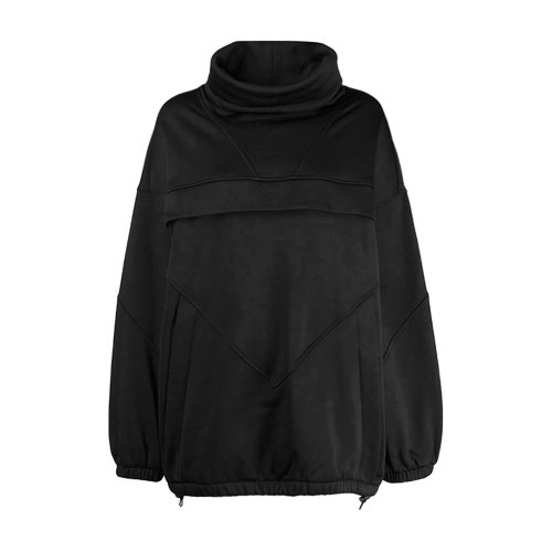 Givenchy/紀(jì)梵希 男女同款黑色翻領(lǐng)男衛(wèi)衣 休閑上裝 長(zhǎng)款 瑕疵特賣（陳列痕跡，不影響使用）