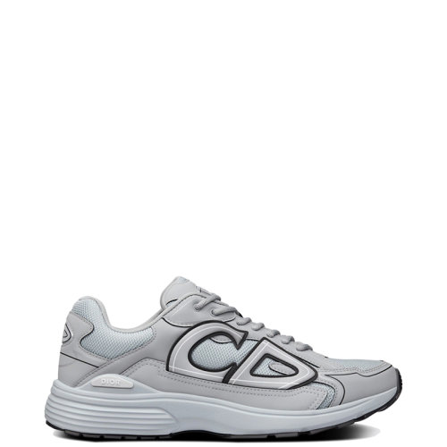 DIOR/迪奧 22年春夏新款 B23系列 男士灰色帆布CD Diamond圖案高幫運(yùn)動鞋帆布鞋3SN279ZRD_H868