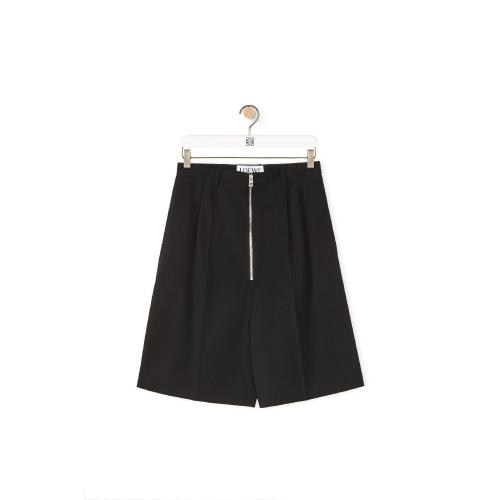  LOEWE羅意威 22年秋冬 男士 短褲 Zip Bermuda shorts in wool H526Y04X10-1100