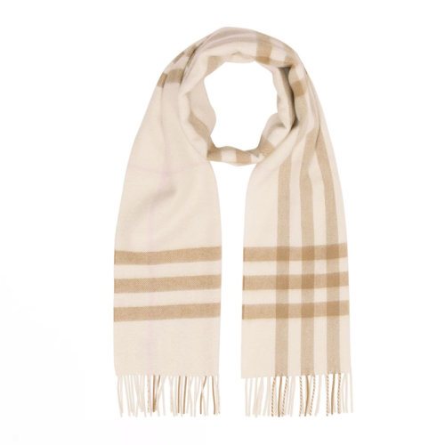 BURBERRY/博柏利 女士羊絨經(jīng)典格紋流蘇裝飾時(shí)尚圍巾圍脖披肩多色可選