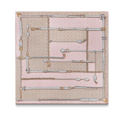  LV路易威登 22年秋冬 女士 圍巾 DENIMGRAM CONFIDENTIAL 90 方巾 M78097