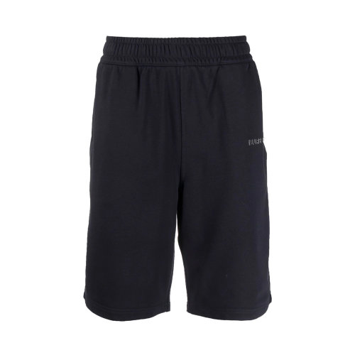 BURBERRY/博柏利 男士煤藍(lán)色棉質(zhì)混紡氨綸logo印花松緊腰短褲 8050164