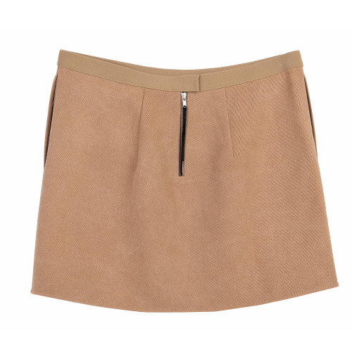 19年秋冬款nisiss/怡夕棕色純棉短裙女士半身裙n189xs02