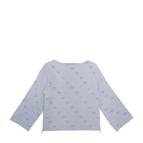 Emporio Armani 女士 灰色 小logo暗紋針織衫 6H2MTD-2M19Z-0658