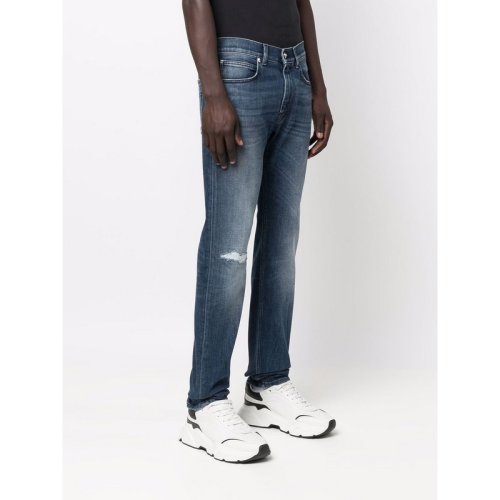  VERSACE/范思哲 男士藍(lán)色棉質(zhì)牛仔褲 A81832-1A02534 1D240 PLFSX