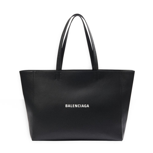 Balenciaga/巴黎世家 EVERYDAY EAST-WEST系列 男士黑色光滑小牛皮白色徽標(biāo)手提包618284DLQ4N1000