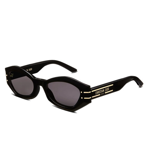 DIOR/迪奧 女士黑色醋酸纖維鏡架和灰色鏡片蝴蝶墨鏡DSGTB1UXR_10A0