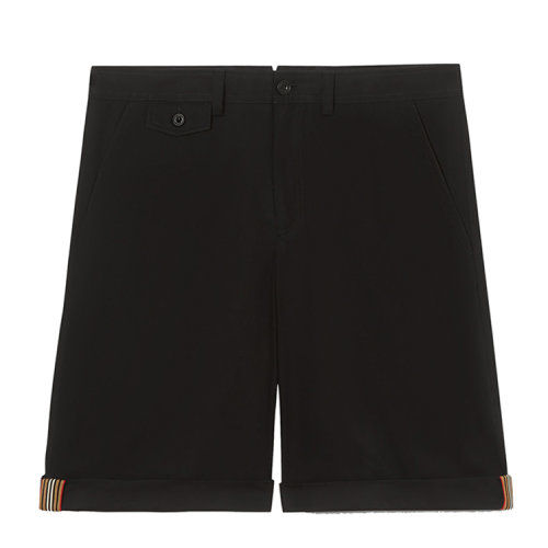 BURBERRY/博柏利 標(biāo)志性條紋裝飾斜紋量裁男士短褲 8031460 1