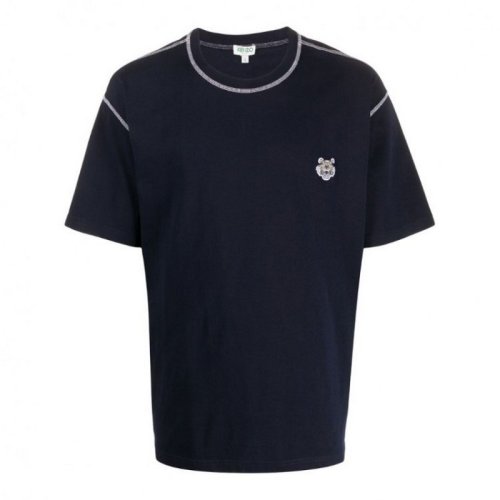  KENZO/高田賢三 男士深藍色棉質短袖T恤 FA55TS081 4BD 77B PLFSX