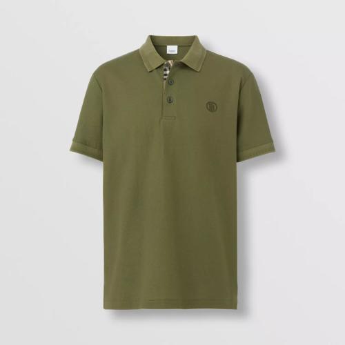  BURBERRY 22年秋冬 男士 專(zhuān)屬標(biāo)識(shí)裝飾珠地網(wǎng)眼布棉質(zhì) Polo 衫 80552261