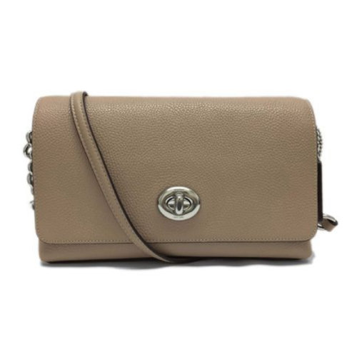 COACH/蔻馳  女士 小牛皮米色斜挎單肩包 1494_LHTAU