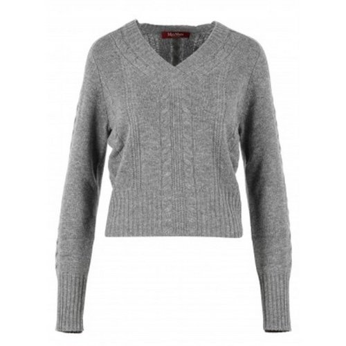  MaxMara/麥絲瑪拉 女士灰色羊毛針織衫/毛衣 63660513600 006 PLFSX