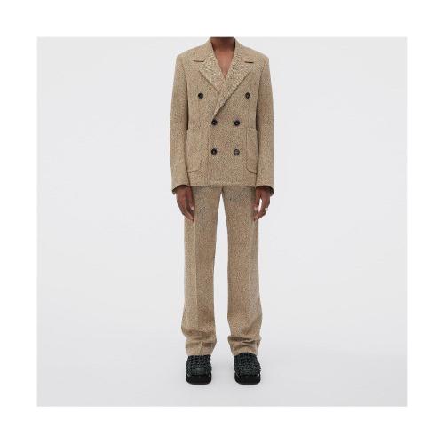  BV葆蝶家 22年秋冬 男士 夾克 veste en laine de moyenne epaisseur a motif chevron 713671V