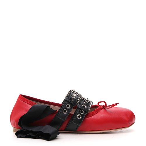 Miu Miu/繆繆  圓頭 女性 紅色 中跟鞋 5F466A 3KSR F0927