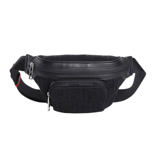 FENDI/芬迪 男士白色聚酰胺配皮經(jīng)典雙F3D效果印花可調(diào)節(jié)腰帶拉鏈開合斜挎包腰包男包 7VA483-AA3X-F0W6Q