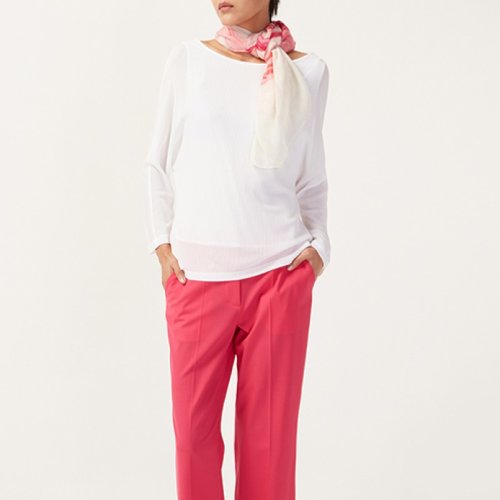 St.John/盛薔秋冬白色女士長袖T恤K51W041