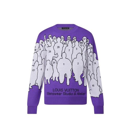  LV路易威登 22年秋冬 男士 針織衫 STUDIO 提花圓領(lǐng)衫 1AAHFD 1AAHFB 1AAHFA 1AAHF9 1AAHP3 1A