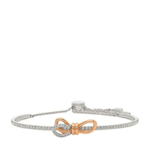 Swarovski/施華洛世奇 Lifelong Bow系列 女士白金色仿水晶浪漫嫵媚時(shí)尚蝴蝶結(jié)手鏈?zhǔn)汁h(huán)手鐲 5447079