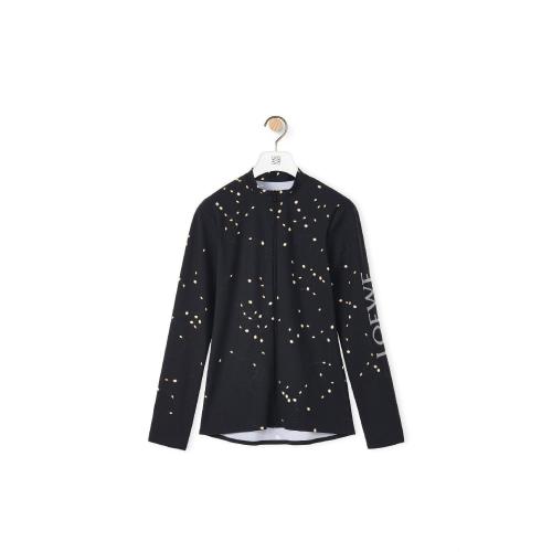  LOEWE羅意威 22年秋冬 男士 長(zhǎng)袖襯衫 LED print long sleeve top in polyamide H526Y22X30-11