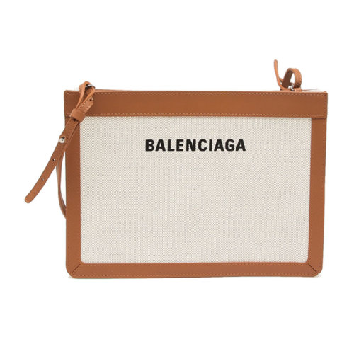 Balenciaga/巴黎世家 女士棕色織物配皮單肩包 339937AQ37N2381