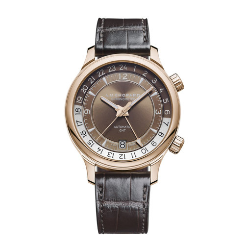  Chopard/蕭邦  L.U.C系列自動(dòng)機(jī)械玫瑰金男士棕色鱷魚皮腕表42毫米161943-5001