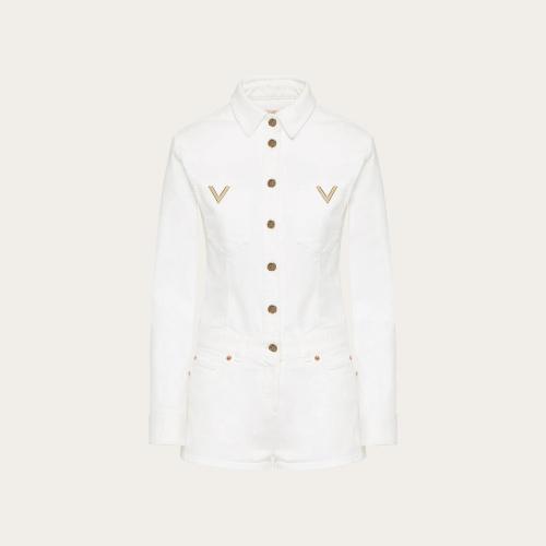  VALENTINO華倫天奴 22年秋冬 女士 連體衣 COMBISHORT EN DENIM 1B3DH00F79C001