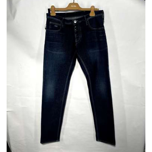 Emporio Armani/安普里奧阿瑪尼 深藍(lán)色女士長款牛仔褲