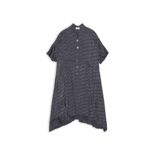  BALENCIAGA巴黎世家 22年秋冬 女士 連衣裙 BB MONOGRAM OVERSIZED BUTTONED DRESS 675618TMO6