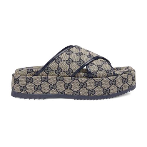  GUCCI古馳 22年秋冬 女士 女士GG防水臺(tái)拖鞋 692842 H6320 4061