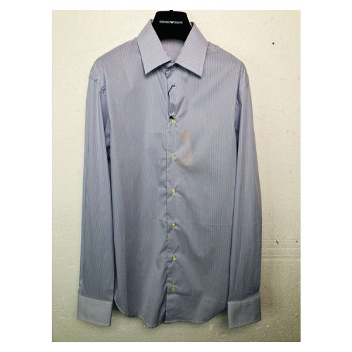 Emporio Armani/安普里奧阿瑪尼 男士藍(lán)色襯衫 L1C31T L1E1C 019（瑕疵折扣）