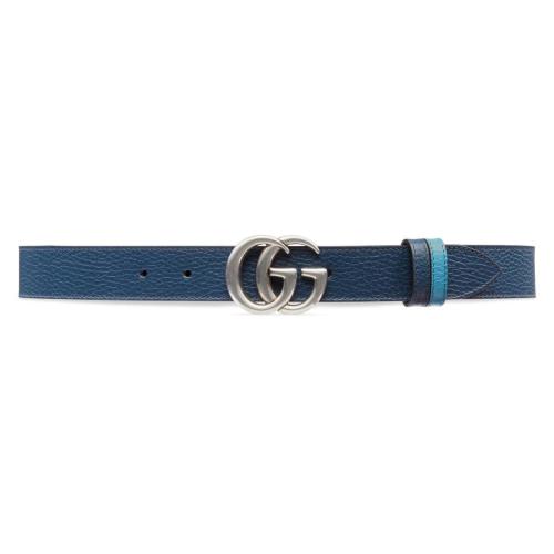  GUCCI古馳 22年秋冬 男士 雙G帶扣雙面窄版腰帶 643847 CAO2N 4492 預(yù)定商品2-6周發(fā)貨