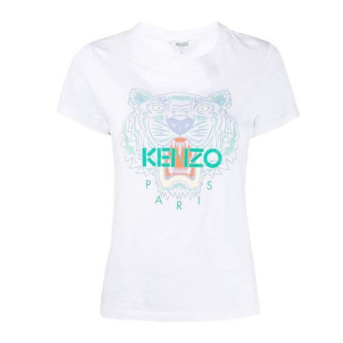  KENZO/高田賢三 女士白色棉質(zhì)短袖T恤 FA52TS7214YB 01 PLFSX
