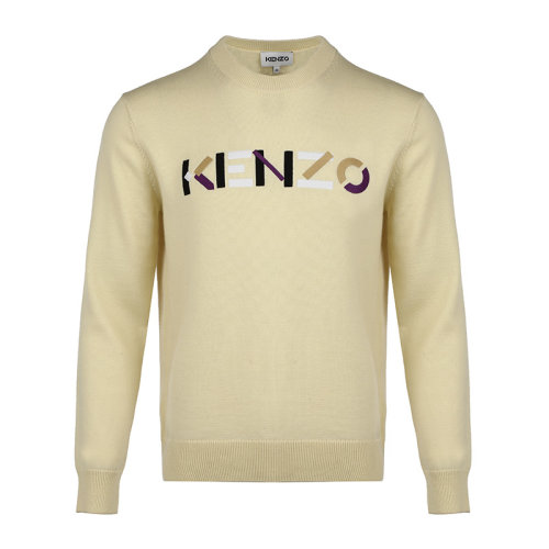 KENZO/高田賢三字母刺繡羊毛寬松男士針織衫/毛衣FB65PU639