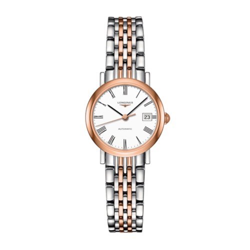 LONGINES/浪琴 博雅系列 精鋼表殼/200微米 18K包金玫瑰金 自動(dòng)機(jī)械 女士腕表 L4.309.5.11.7