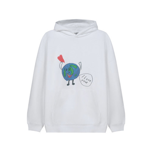 Balenciaga/巴黎世家 女衛(wèi)衣 女士棉質(zhì)寬松版加絨款連帽長袖衛(wèi)衣運(yùn)動(dòng)衫 620947 TKV95