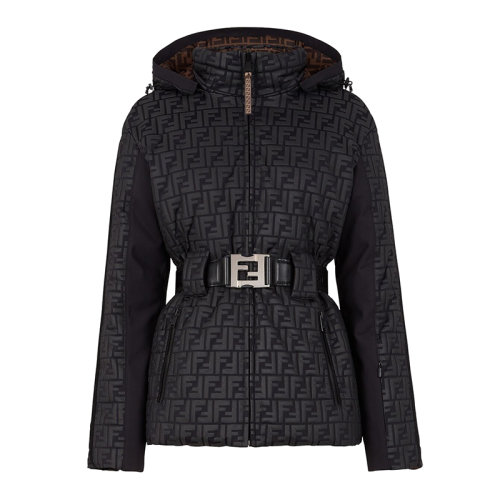 FENDI/芬迪      女士黑色再生尼龍雙面羽絨服FAN015AGMGF0GME