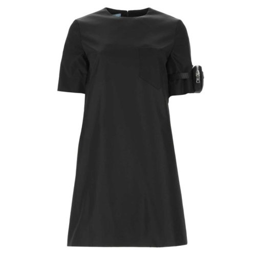 PRADA/普拉達  女裙 女士 黑色尼龍時尚連衣裙 230620-1WQ8-F0002