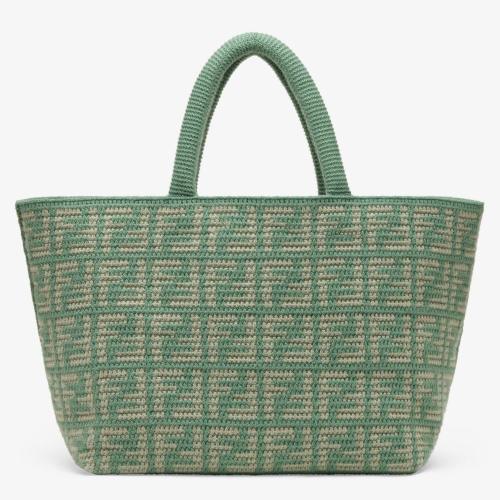  FENDI芬迪 22年秋冬 女士 手提包 綠色羊絨手袋 8BH401AL9OF1DMS