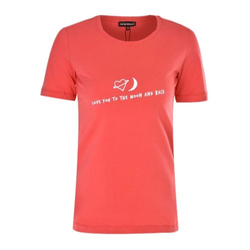  Emporio Armani/安普里奧阿瑪尼 女士橘紅色棉質(zhì)短袖T恤 3Z2T65 J07Z 0318 PLFSX