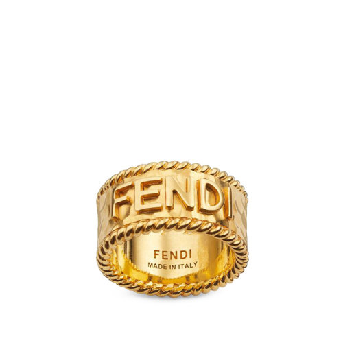 FENDI/芬迪  男士復古金色飾面金屬fendi刻印戒指7AJ530B08F1CHL