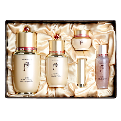 Whoo/后   秘貼煥然呵護(hù)精華液禮盒5件套(秘貼精華50+20ml清顏精華15ml面霜8ml唇膏1支)