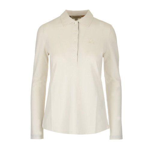 BURBERRY/博柏利女裝 服裝 棉質(zhì)經(jīng)典騎士標(biāo)長袖T恤翻領(lǐng) 女士T恤女士長Polo
