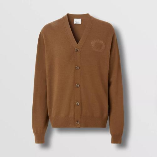  BURBERRY 22年秋冬 男士 橡木葉徽章刺繡羊毛開衫 80636381