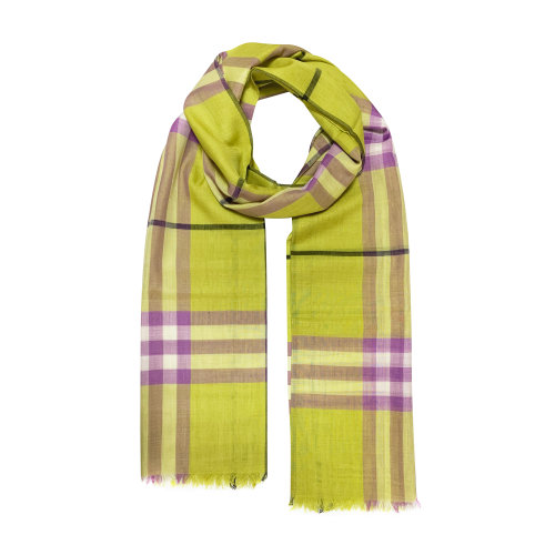 BURBERRY/博柏利 羊毛桑蠶絲混紡 格紋女士圍巾