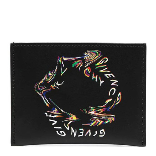 Givenchy/紀(jì)梵希  男士黑色徽標(biāo)皮革卡夾卡包男包 BK6003K0YV-960