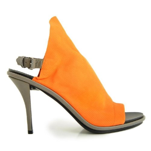 【瑕疵特惠】Balenciaga/巴黎世家 女鞋 女士橙色高跟鞋時(shí)尚百搭休閑涼鞋 292708WAN416423