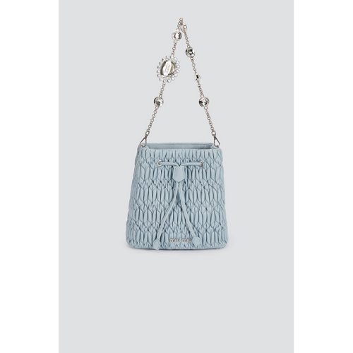  Miu Miu/繆繆 女士淺藍(lán)色皮革單肩包 5BE050-FVJ-F0012 PLSX